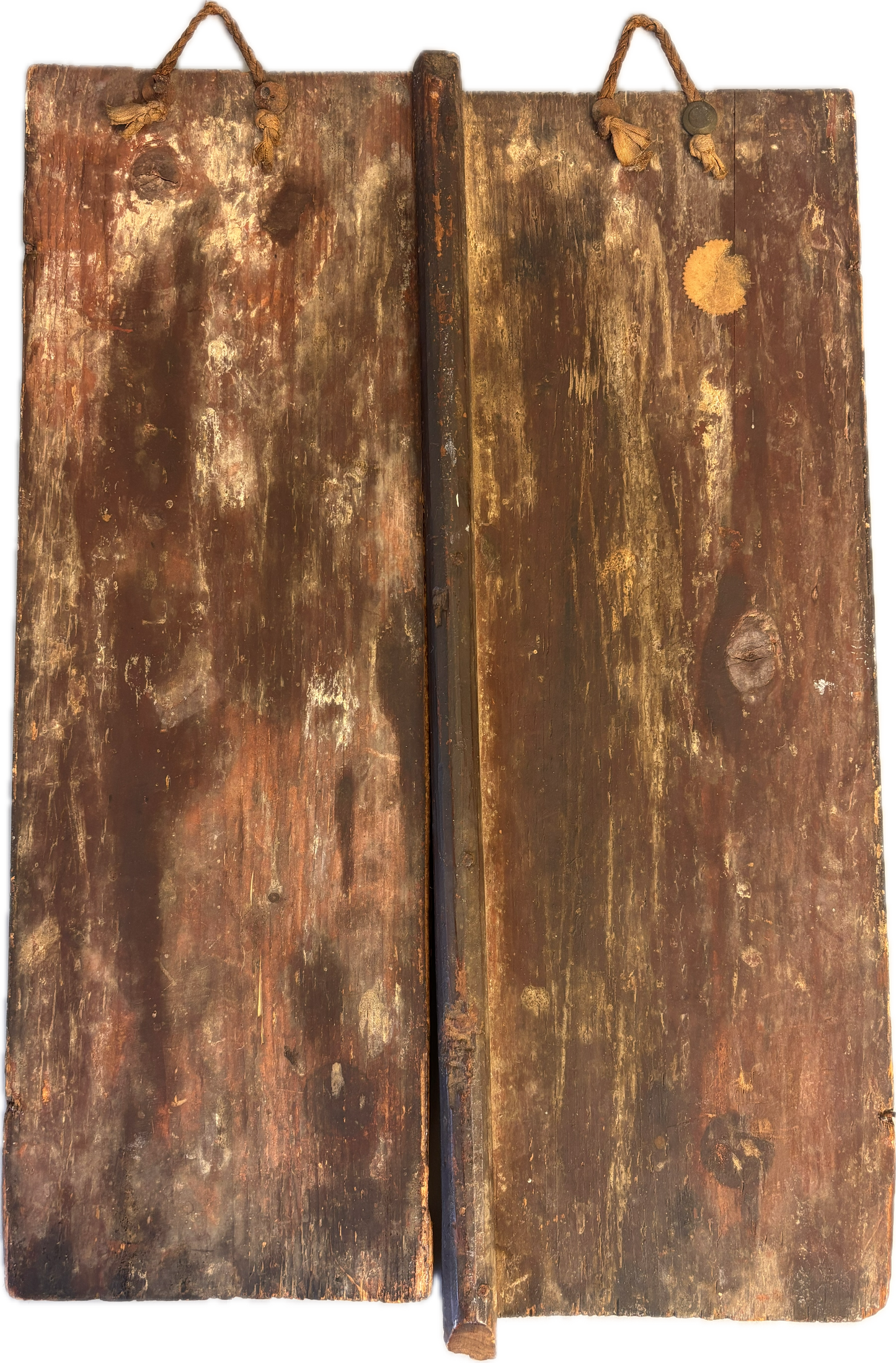 18th Century Ottoman Egyptian Coptic Christian Icon painted wooden panels