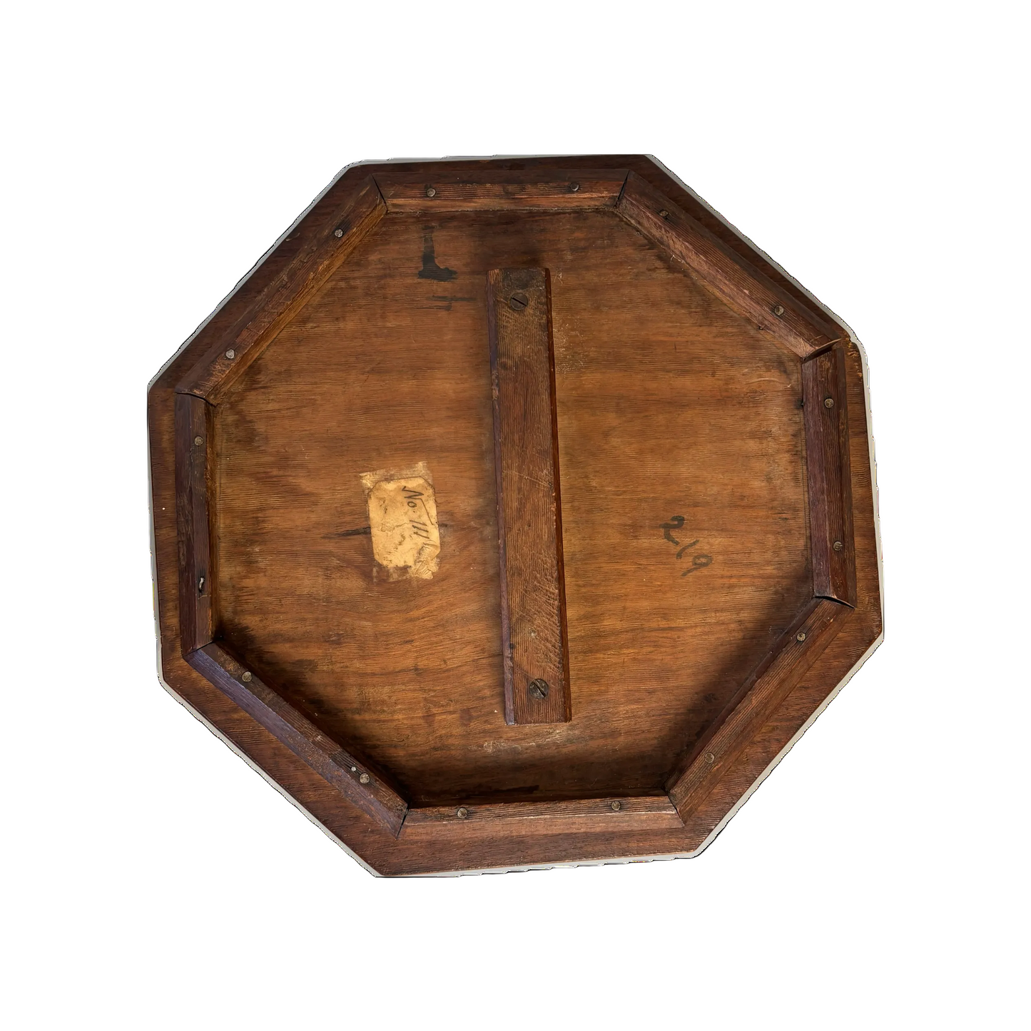 Underside of Hoshiarpur octagonal table