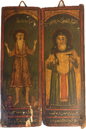 18th Century Ottoman Egyptian Coptic Christian Icon painted wooden panels