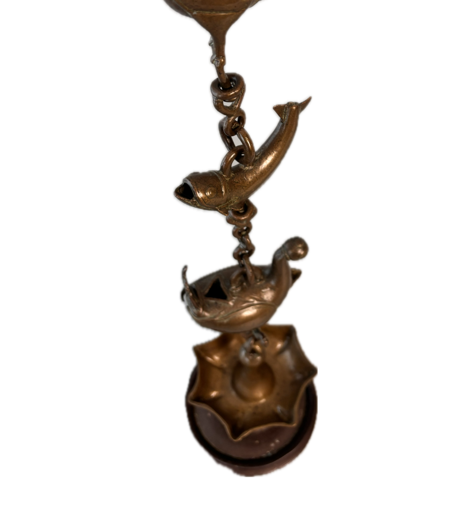Thooku Vilakku – Antique Hindu Temple Hanging Oil Lamp