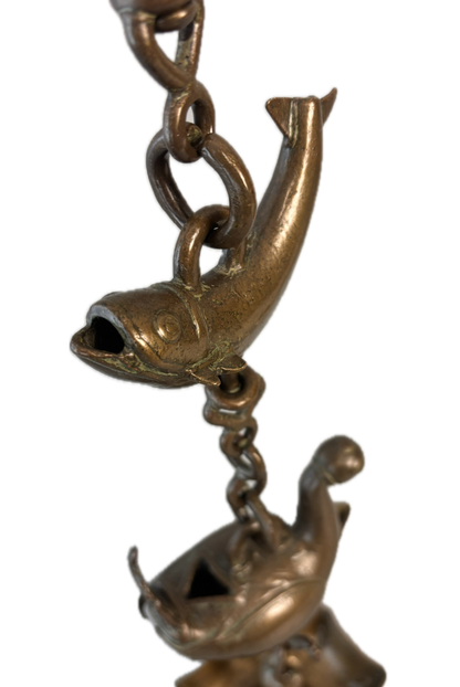 Thooku Vilakku – Antique Hindu Temple Hanging Oil Lamp