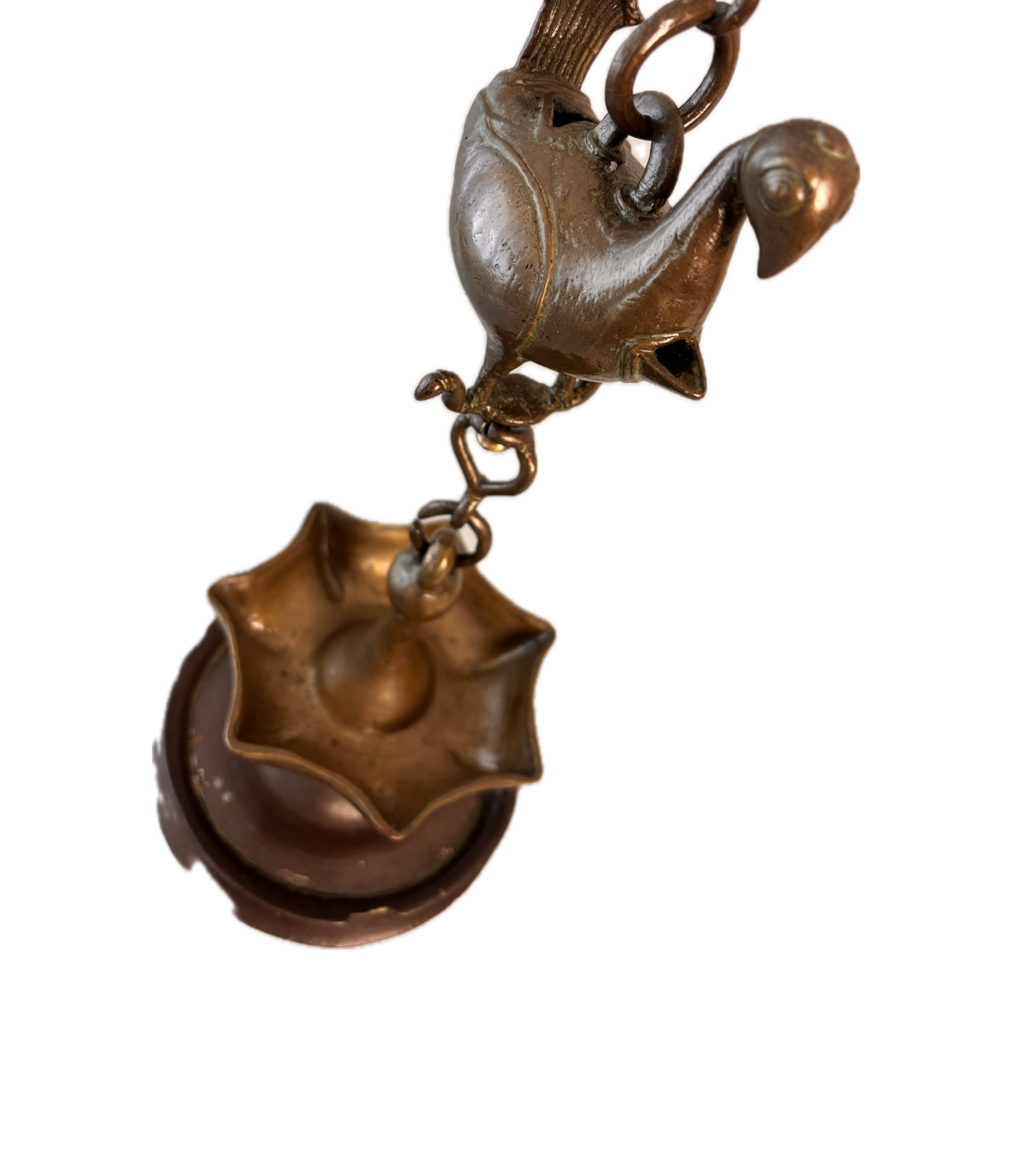 Thooku Vilakku – Antique Hindu Temple Hanging Oil Lamp