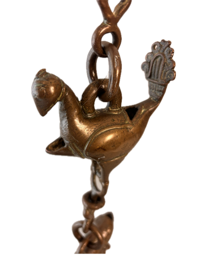 Thooku Vilakku – Antique Hindu Temple Hanging Oil Lamp