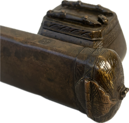 Ottoman-Persian Qalamdan: Antique Inkwell & Pen Case
