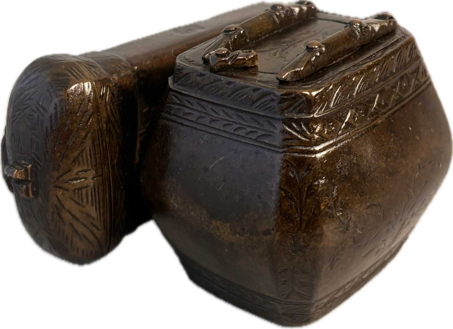 Ottoman-Persian Qalamdan: Antique Inkwell & Pen Case