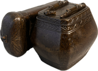 Ottoman-Persian Qalamdan: Antique Inkwell & Pen Case