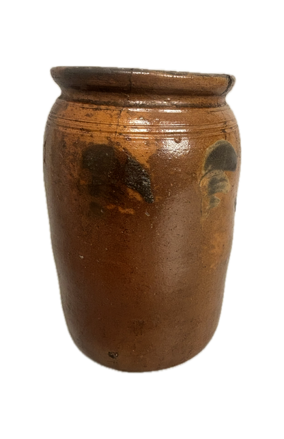 American Stoneware Crock on White Background