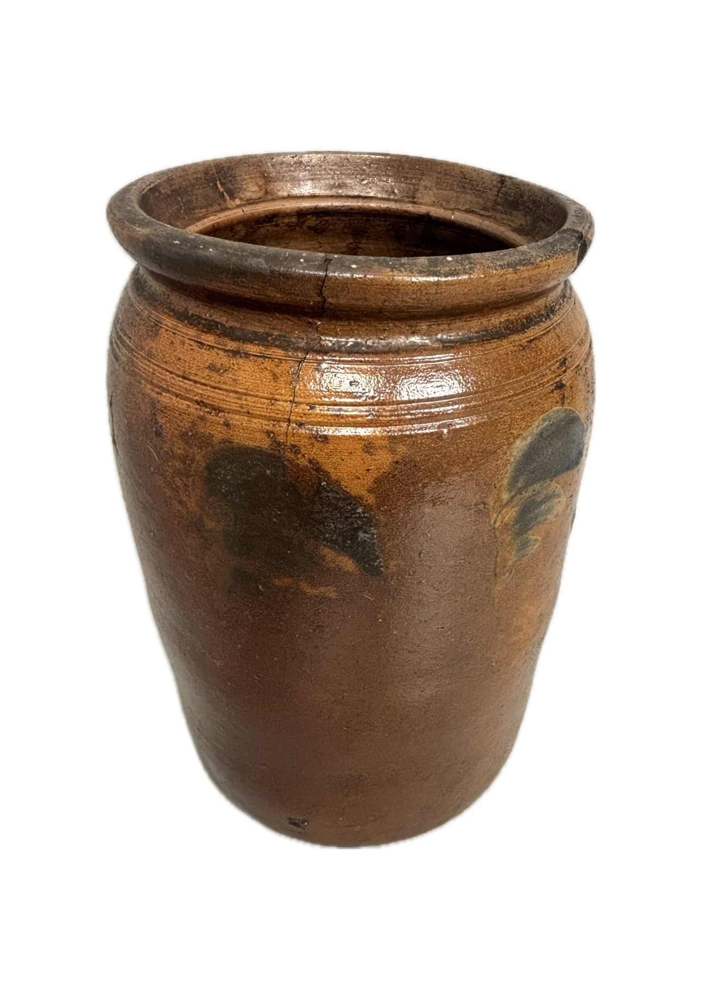American Stoneware Crock on White Background