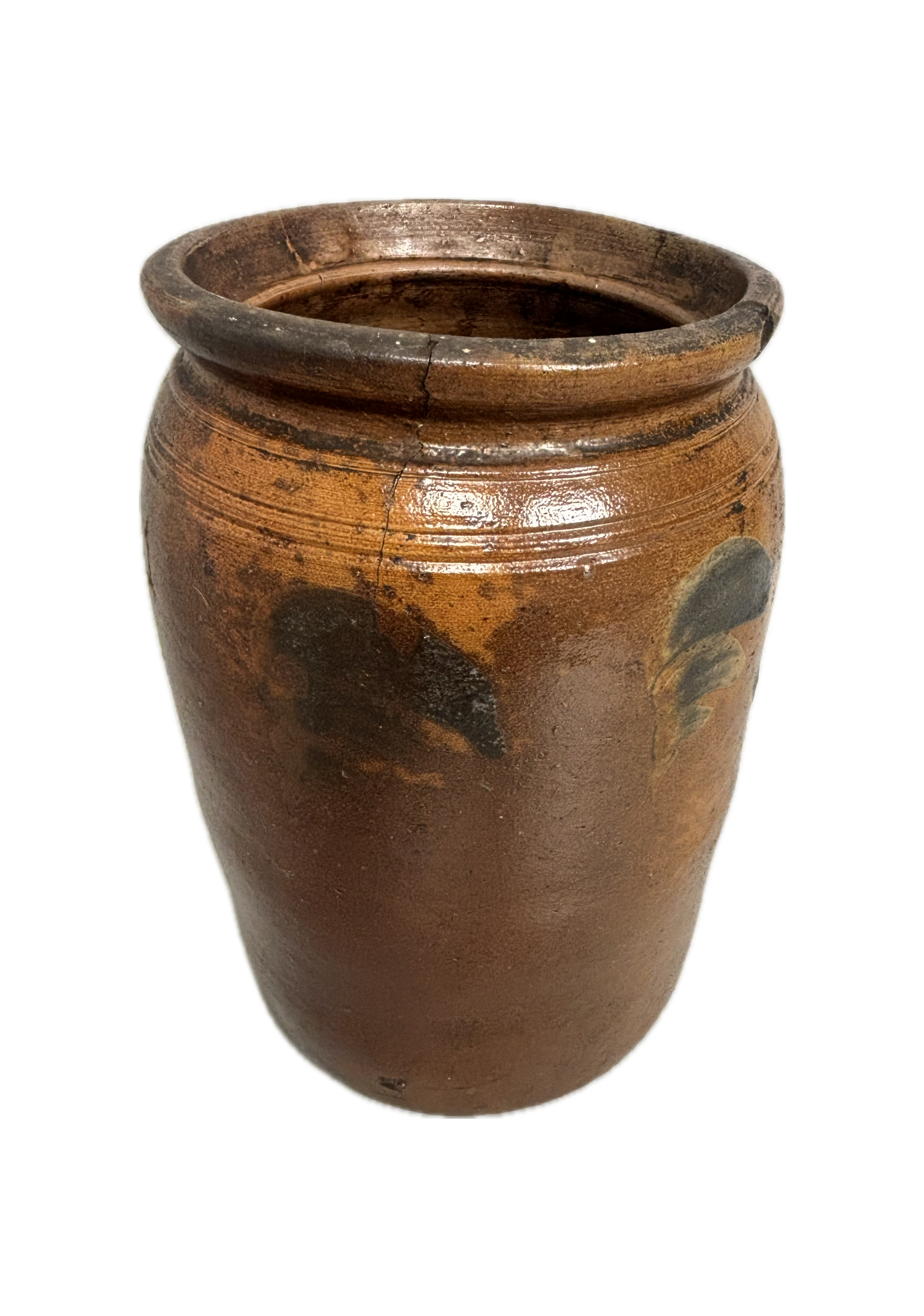 American Stoneware Crock on White Background