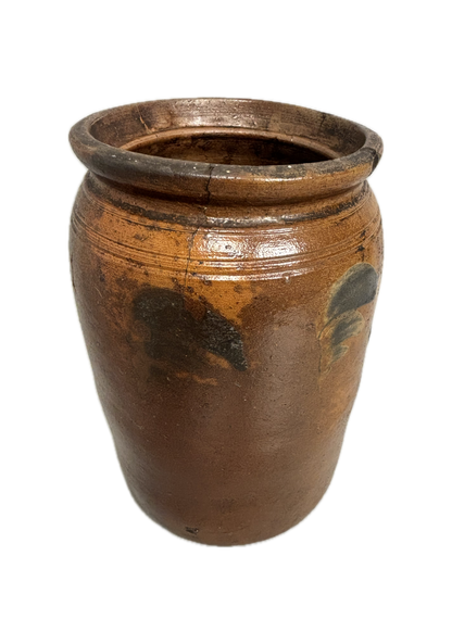 American Stoneware Crock on White Background