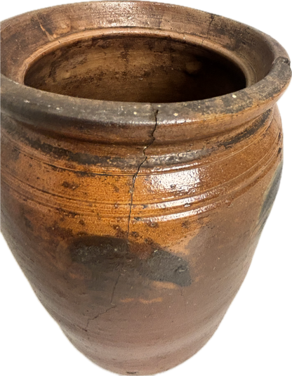 American Stoneware Crock on White Background