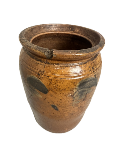 American Stoneware Crock on White Background