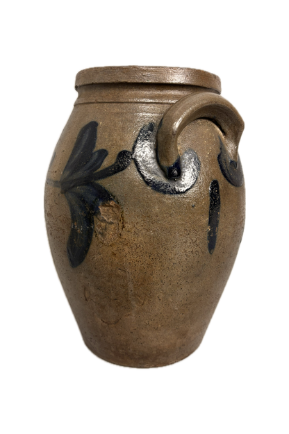 American Stoneware Crock on White Background