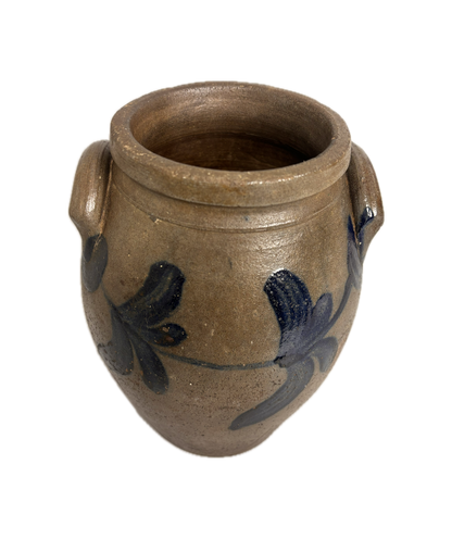 American Stoneware Crock on White Background
