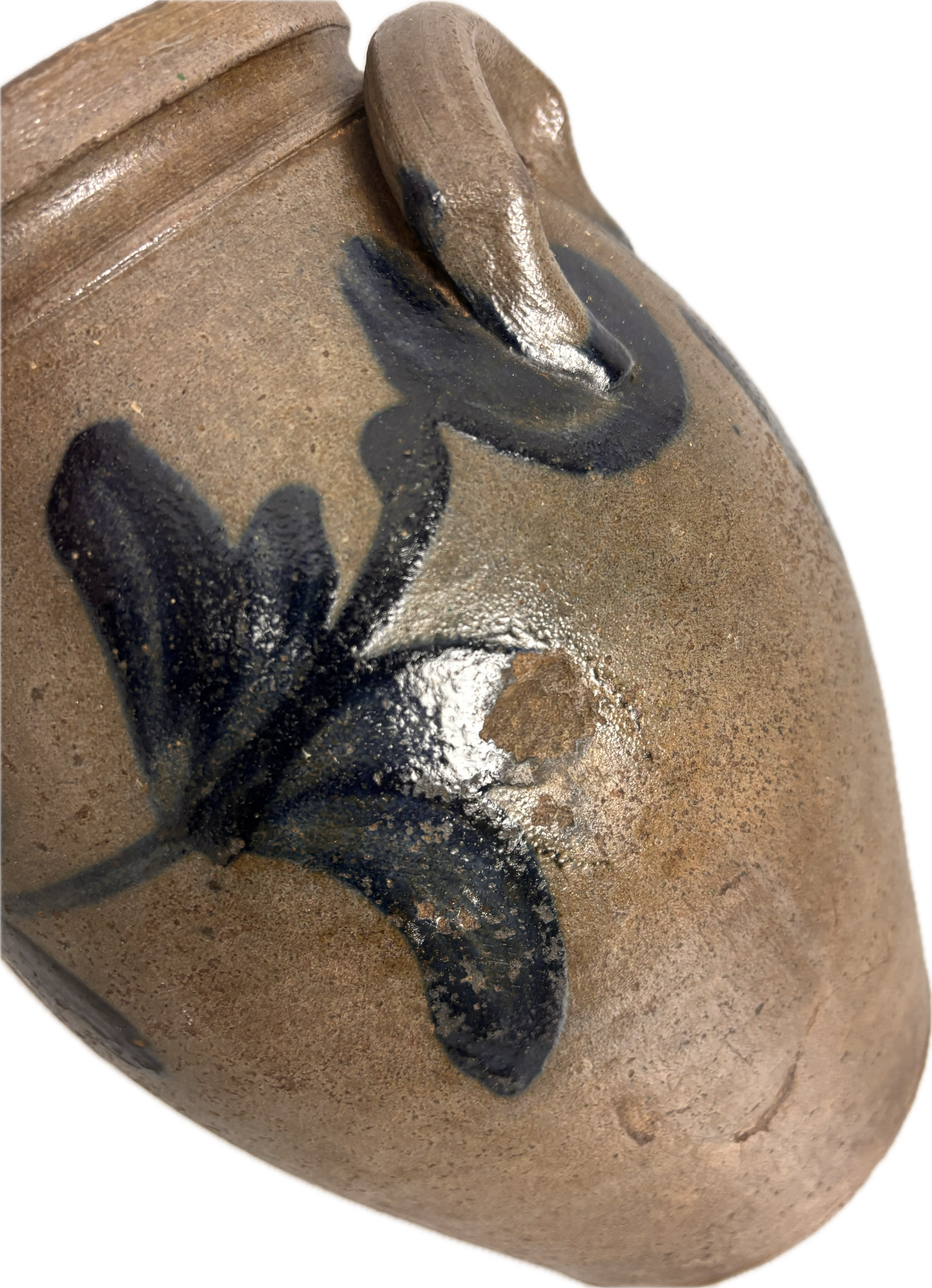 American Stoneware Crock on White Background