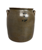 American Antique Stoneware Crock on White Background
