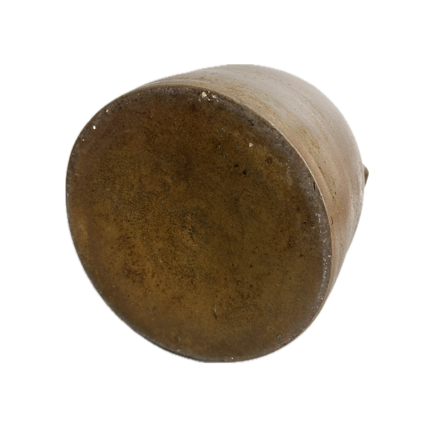 American Antique Stoneware Crock on White Background