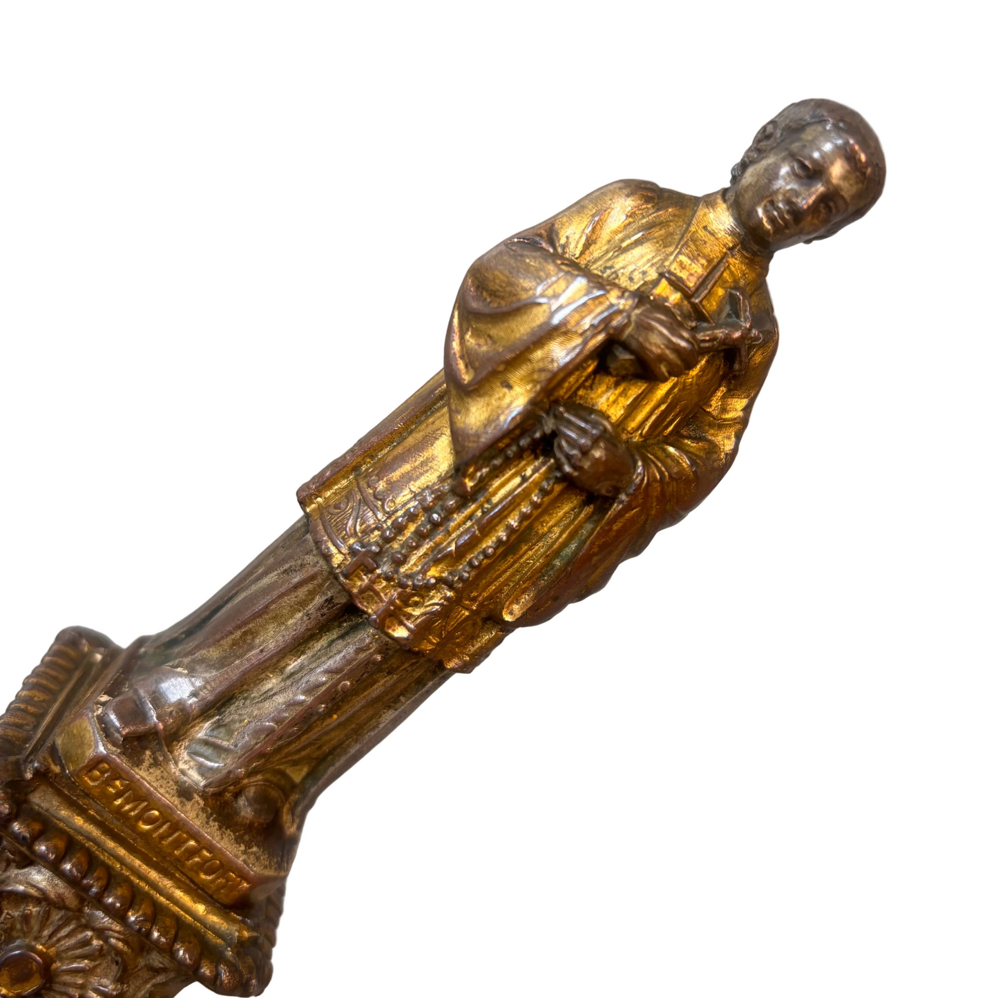 1888 Blessed Louis-Marie Grignion de Montfort Gilt Brass Figure