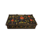 Antique Moroccan enamel and coral brass jewellery box
