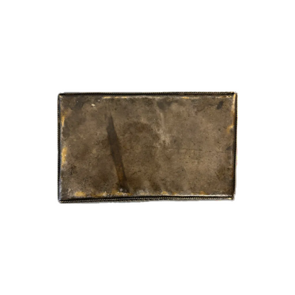 Underside of North African enamel and coral brass box
