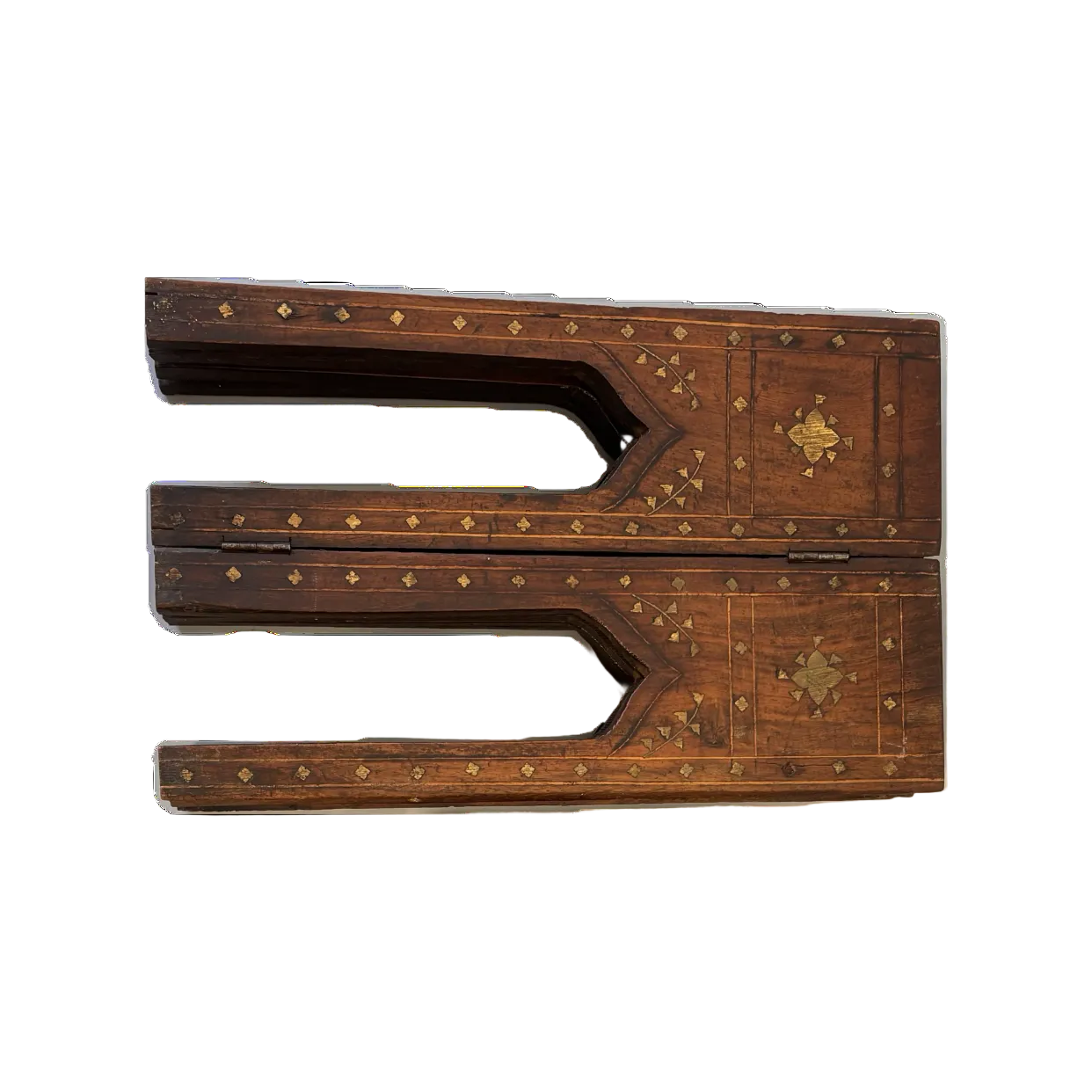 Interior folding mechanism of Indian inlaid table