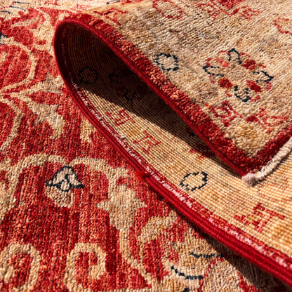 Folded section showing pile and wool texture