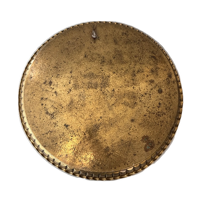 Large Persian Engraved Brass Tray Wall Charger 58cm Qajar Figural c.1900