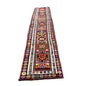 Full length Kurdish Anatolian runner rug with geometric medallion design