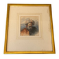 William James Muller Orientalist watercolour portrait Ottoman gentleman framed