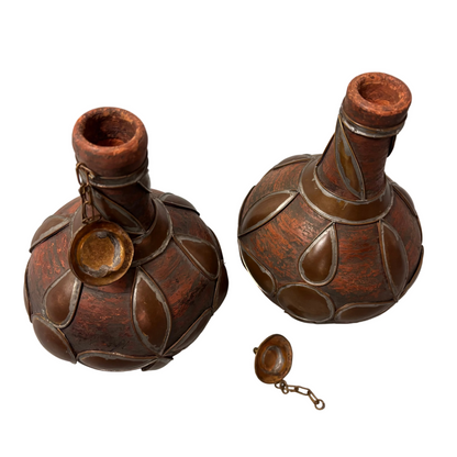 Angled top view showing neck and stopper detail Moroccan vessels